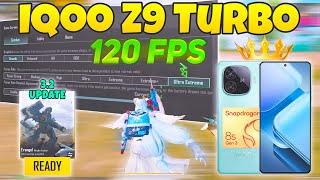 iQOO Z9 TURBO BGMI Test  iQOO Z9 Turbo 120fps Gaming Review