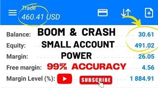 BOOM AND CRASH SCALPING STRATEGY FOR SMALL ACCOUNT 100% WIN .... LIVE TRADE