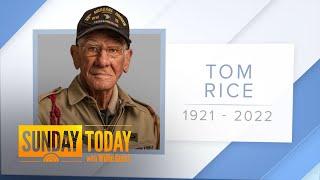 Tom Rice WWII Paratrooper And American Hero Dies At 101