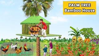 Toddy Palm Tree Bamboo House Chicken Curry Recipe Cooking Street Food Hindi Kahani New Moral Stories