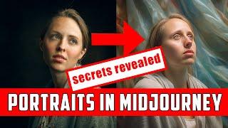 Realistic portrait from photo in MidJourney secrets revealed