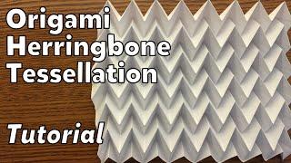 Origami Herringbone Tessellation  Tutorial
