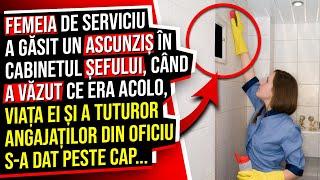 Femeia de Serviciu a Găsit un Ascunziș în Cabinetul ȘEFULUI Când a văzut ce era Acolo...