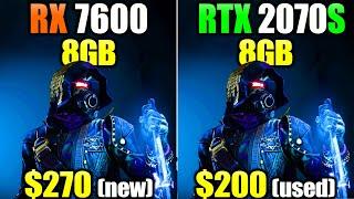 RX 7600 vs RTX 2070 Super - 1080p and 1440p Gaming Benchmarks in 2023