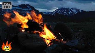 Crackling Campfire on the Windy Tundra of Norway HD