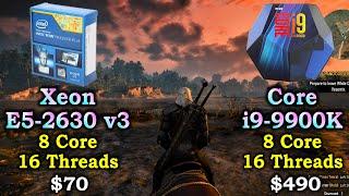 Intel Xeon E5 2630 v3 vs Core i9 9900K  GeForce RTX 2060 6GB