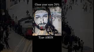 Close Your Eyes 70% A Train Station Illusion You Must See  #shorts #jesus #yeshu #jesuschrist