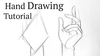How to draw handhands for beginners Hand drawing basics easy step by step tutorial with pencil.