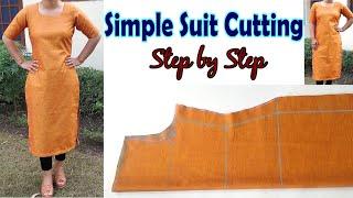 Part1- Simple Suitkameez Cutting for Beginners  English Subtitles  Stitch By Stitch