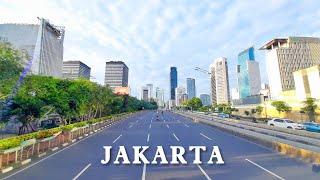 JAKARTA — Downtown Jakarta City Main Street 印尼街景—双层观光车视角看雅加达