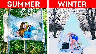 FUN HACKS FOR WINTER AND SUMMER CAMPING  DIY Camping Hacks for an Incredible Travel Experience