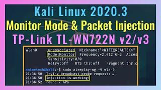 Kali Linux 2020.3 How to enable Monitor Mode and Packet Injection on TP-Link TL-WN722N v2v3