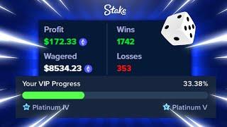 Most INSANE Dice WAGERING STRATEGY ON STAKE VIP LEVELS +