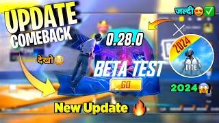 Pubg Lite New 0.28.0 Comeback Update 2024  Pubg Mobile Lite 0.28.0 Fix Update 2024 