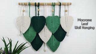 Macrame Leaf Wall Hanging Tutorial  How To Make Stiff Macrame Feather Leaf