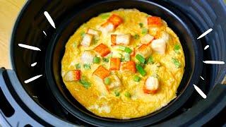 Omelette without Oil ไข่เจียวหม้อทอดไร้น้ำมัน