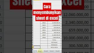 CARA MENYEMBUNYIKAN SHEET DI MICROSOFT EXCEL