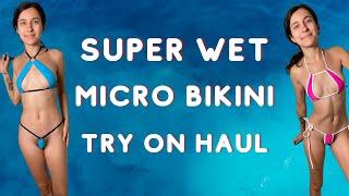 Super WET Tiny Micro Sherrylo Bikini Try On Haul