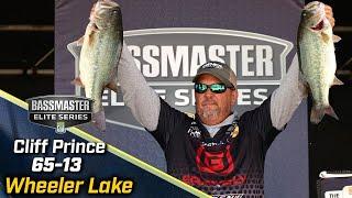 Cliff Prince leads Day 3 of Bassmaster Elite at Wheeler Lake with 65 pounds 13 ounces