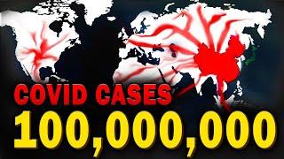 Map Timelapse of 100000000 COVID-19 Cases