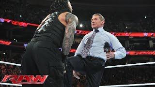 Mr. McMahon decides Roman Reigns fate Raw December 14 2015