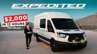 740 MILES for $2000 12 Hours of Driving - Cargo Van  Transit  Sprinter Van - EXPEDITED