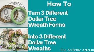 Easy Dollar Tree Wreath  3 Easy Dollar Tree Wreath Ideas  Dollar Tree Wreath Forms