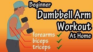 At Home Arm Workout With Dumbbells Weights - Beginner Arm Workout With Weights At Home