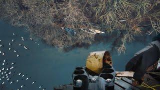 River dive with underwater drone