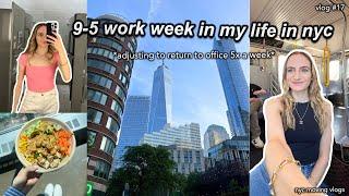 moving to nyc vlog 17. return to office work week office beauty routine & commuting to hoboken