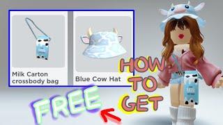 how to get the Milk Carton Crossbody bag  Roblox free items