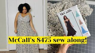 McCall’s 8475 sew along  sewing a lined dress step by step tutorial