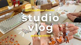 Making Shrink Plastic Phone Charms  Small Business Studio Vlog 37
