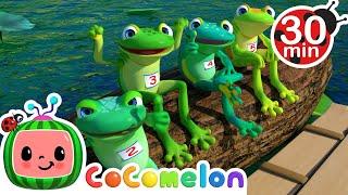 Five Little Speckled Frogs and More  CoComelon Furry Friends  Animals for Kids