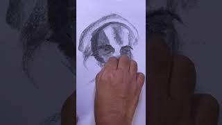 Learn 10 minutes quick charcoal drawing technique #charcoal #drawing #portraitart