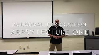 Abnormal Psychology - Lecture 1 Introduction