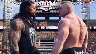 Nostalgia Hits When Big Dog Roman Reigns Fights Beast Incarnate Brock Lesnar WWE 2K24