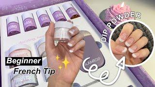 How to DIP Powder FRENCH TIP for Beginners  using GLAMRDiP 