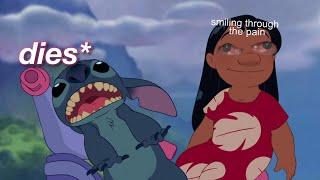 lilo & stitch being a COMPLETE MESS for 2 minutes and 47 seconds straight