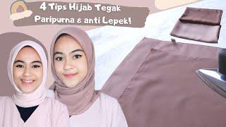 TIPS MEMAKAI DAN SETRIKA HIJAB SEGI EMPAT AGAR TEGAK PARIPURNA & ANTI LEPEK