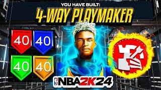 *NEW* 4-WAY PLAYMAKER BUILD IS THE BEST BUILD ON NBA2K24 AFTER PATCH 2