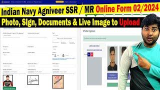 Photo Signature Domicile & Marksheet Upload in Indian Navy Agniveer SSR  MR Online Form 022024