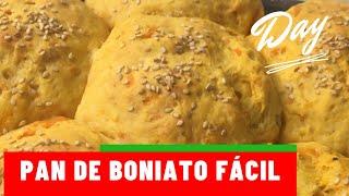 PAN TORTUGA DE BONIATO Cómo hacer pan de boniato  pan de batata camote papa dulce o patata dulce