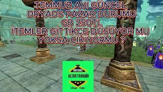 KNİGHT ONLİNE  EN GÜNCEL DRYADS DURUMU  GB 250TL - İTEM PİYASASI DÜŞÜYOR  23.07.2024 