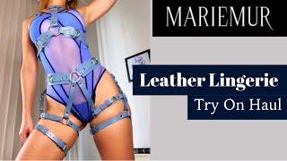 Leather Lingerie Try On Haul-- Marie Mur