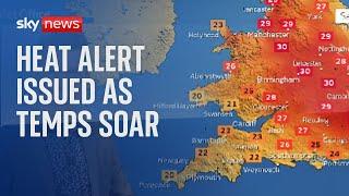 Weather warning Amber heat health alert issued for UK