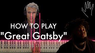 Rod Wave - Great Gatsby  Acoustic piano tutorial