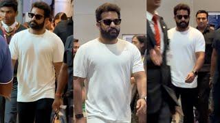 Jr NTR Returns to Hyderabad Spotted at Airport  Filmyfocus.com