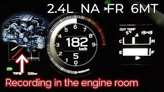 【Engine room sound】ZD8 new BRZ GR86 6MT  acceleration test. 【ASMR】Japan specification.