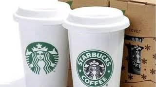 Керамическая кружка-стакан Starbucks с силиконовой крышкой-поилкой 300 мл